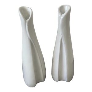 Mid- Century Pair of Tall Frankoma Bud Vases